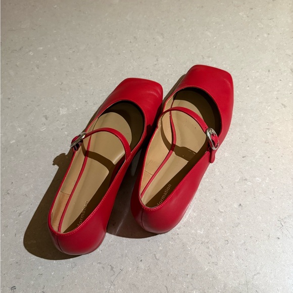 Reformation Red Mary Jane Flats - Picture 3 of 7
